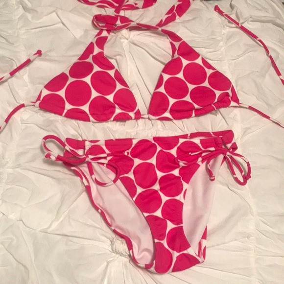 Victoria S Secret Swim Never Worncute Pink Polka Dot Bikini Poshmark